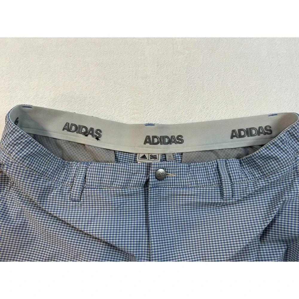 Adidas Blue Plaid Golf Shorts Mens Size 38‎